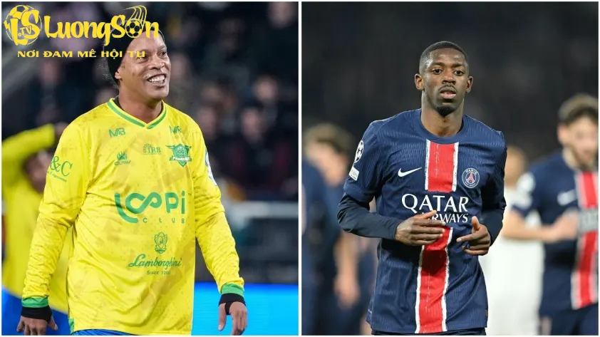 Ronaldinho thừa nhận ấn tượng với lối chơi của Dembele